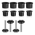 Miniatyrbillede 1 af 5: 12 stk. Paraplyfod Stand Hul Ring Prop Dæksel og Hætte Paraplyfod Udskiftning Stand Fod Stabilisator (FMY) black