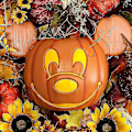 Pikkukuva 4 / 5: Mikki-kurpitsakranssikoriste, syksyn Halloweenin joulukranssi ovi Disney  (FMY)