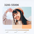 Pikkukuva 4 / 5: Kannettava valokuvausvalaisinsetti himmennettävällä LED-videovalolla, telineellä ja värisuodattimilla pöytä- / matalakulmaiseen studiokuvaus- ja videokuvaukseen (FMY)
