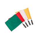 Miniatyrbillede 2 af 2: 4 stk. Håndsignalflag Kampdommerflag Rustfrit stål Stang Kommandoflag (gul, rød, grøn, hvid) (FMY)
