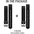 Miniatyrbillede 4 af 5: 2 stk. Veryfitpro Id115plus Hr Udskiftningsbånd til Veryfit Pro Id115plus Hr Fitness Tracker Smartwatch (FMY) black