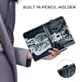 Miniatyrbillede 5 af 5: Maltet Cover i Læder med Malet Design til Samsung Galaxy Tab A 9.7 T550 T555 P550 (FMY) Cat Reflection Tiger