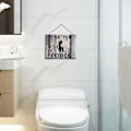Miniatyrbillede 3 af 5: Brug Kraften Badeværelsesskilt i Træ, Sjove Toilet Skilte Væghængende Plade Dekorativ, Rustik Landhus Væghængende Dekoration Til Toilet (multi)  (FMY) Multi Standard