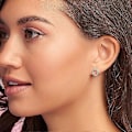 Miniatyrbillede 2 af 5: Dames Sterling Sølv Forever Pandora Cubic Zirconia Ørestikker (FMY)