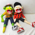 Miniatyrbild 4 av 5: Rocker Jeffy Plysch Handdocka Prank Dockteater (FMY) style 3