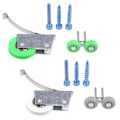 Miniatyrbillede 1 af 4: Garderobe skydedørs hjul stumme metal vindue skydedørs lejeruller (FMY) Single concave wheel
