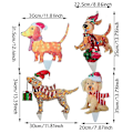 Miniatyrbilde 5 av 5: 2D Jul Hund Med LED-Lys Hagedekorasjon Med Akryl Hagepinne (FMY) Q6
