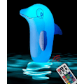 Miniatyrbild 1 av 5: Lysande Poolleksaker för Barn Vuxna Uppblåsbar Delfin Stå Upp på Vatten Land med Tumlardesign / LED & Fjärrkontroll / 13 Färger Poolflottar Perfekt (FMY)