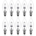 Miniatyrbilde 1 av 5: 42w E14 C35 Dimmerbar Halogenpære AC 220-240v Varmt Hvit 2700k E14 Transparent Halogen Lyspære (10stk)  (FMY)