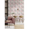 Crown Kirby Oval Geometrisk Rosa Tapet (FMY)