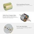 Miniatyrbilde 3 av 5: DC 12V 100RPM Girmotor Høy Dreiemoment Elektrisk Mini Hastighetsreduksjon Girmotor Eksentrisk Utgangsaksel (FMY)