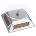 Miniatyrbild 1 av 5: Solcellsdisplayställ 360 graders rotation energibesparande Abs roterande plattform displaybas för skyltfönster (FMY) Silver