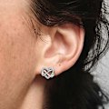 Miniatyrbillede 3 af 3: Sterling Sølv Glitrende Infinity Hjerte Ørestikker (FMY)