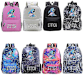 Pikkukuva 1 / 5: Unisex-reppu, jossa on piirroshahmo Stitch, opiskelijoiden reppu, matkalaukku_x  (FMY) Lightning blue