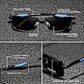 Pikkukuva 3 / 5: KINGSEVEN 2022 Klassinen Neliö Polaroid Aurinkolasit Miesten Ajomiseen Miehille Aurinkolasit Silmälasit UV-Suoja Oculos N7906 (FMY) Gun Gray Original