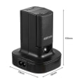 Miniatyrbild 4 av 4: Laddningsstation med bas för Xbox 360-kontroll + 2 laddningsbara batterier (FMY)