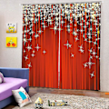 Miniatyrbild 2 av 4: Julgardin Set Julgardiner Transparent Gardiner Tvättade Mörkläggningsgardiner För Vardagsrum Sovrum Dörr Fönster W70 * L100cm 2st (re  (FMY)