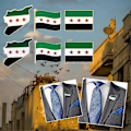 Pikkukuva 4 / 5: Syyrian itsenäisyyden vapauden lippu -rintaneula Syyrialainen rintakoru (FMY) Style1
