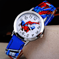 Miniatyrbild 1 av 5: Barnens Spiderman Analog Kvartsur Barn Spider Man Armbandsur Födelsedagspresent (FMY) Blue