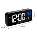 Miniatyrbild 3 av 5: Stor digital väckarklocka för synskadade - Stor elektrisk klocka för sovrum, Jumbo-nummerdisplay, Fullt dimbar ljusstyrka Dimmer, U  (FMY)