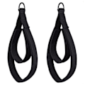 Miniatyrbillede 1 af 5: 1 par Pilates Stropper Pilates Dobbelt Løkke Strop Reformer Fitness D-Ring Stropper Polstret Pilates Udstyr D-Ring Yoga Træningsstropper Tilbehør Black