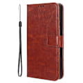 Miniatyrbillede 5 af 5: For Honor 200 Smart 5G/ Play 60 Plus 5G Stativtaske Læderpung Telefon Cover Crazy Horse Struktur (FMY) Brown
