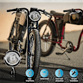 Pikkukuva 1 / 5: 180 Lumen Retro Ycle/pyörä/pyöräily Kolmipyörä LED-turvavalo (FMY)