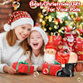 Miniatyrbild 3 av 5: Rolig Jultomte Bubbelblåsare med Blinkande Ljus & Musik, Julbubbelblåsare för Utomhus & Inomhusaktivitet 1 Set (FMY) As Shown