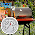 Miniatyrbilde 2 av 4: Grilltermometer i rustfritt stål - 500°C/1000°F Analogt ovnstermometer for pizzaovner, griller og vedfyrt matlaging_DP (FMY)