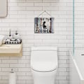 Miniatyrbillede 4 af 5: Brug Kraften Badeværelsesskilt i Træ, Sjove Toilet Skilte Væghængende Plade Dekorativ, Rustik Landhus Væghængende Dekoration Til Toilet (multi)  (FMY) Multi Standard