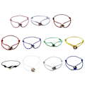 Miniatyrbillede 2 af 5: Flettet Reb Armbånd med Metal Spænde Ringe Justerbar Par Armbånd  (FMY) Blue