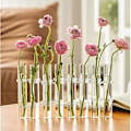 Miniatyrbillede 4 af 5: Hængslet Blomster Vase Reagensglas, 8 stk Reagensglas Blomster Vaser Plante Display Holder, Bord Midtpunkter Vase Med Børst (FMY) 8Pcs L- 18 x 3 cm
