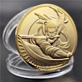 Miniatyrbillede 1 af 5: Guldmønter One Piece Anime Luffy Mindesmønt Anime Roronoa Zoro Souvenir Kunstsamling Gave Ornamenter Metal Gave (FMY) light green