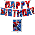 Miniatyrbild 2 av 4: Spiderman Superhjälte Tematiska Födelsedagsfest Tillbehör Set Ballonger Banner Tårta Toppers Dekorer Kit För Barn Pojkar  (FMY)
