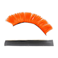 Miniatyrbilde 1 av 5: Kaesi Klippbar Hjelm Parykk Avtakbar Høytemperatur Silke Lys Farge Hjelm Mohawk Hjelm Tilbehør (FMY) Orange