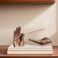 Miniatyrbilde 3 av 5: Håndlaget Røkelsepinneholder Askefanger Harpiks Gest Røkelsebrenner Hjemmekontor Meditasjon Yoga Avslapping Hjemmekontor Dekorasjon Ornament (FMY) Brown