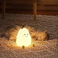 Miniatyrbillede 4 af 5: Kreativ Pæreformet Natlampe med Timerfunktion, LED-lys, Genopladelig med USB (FMY)