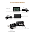 Miniatyrbild 5 av 5: Digital LCD Termometer Temperaturmätare med Vattentät Sensorprob (FMY) black