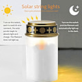 Miniatyrbillede 5 af 5: LED Gravslys Solcellelampe Hvid Med Solcelle Og Intelligent Åbning Og Lukning - LED Gravslys Med Realistisk Flimrende Effekt (FMY) B-white