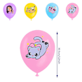 Pikkukuva 4 / 5: Aphmau-Plushie-syntymäpäiväkoristeet Piirretty söpö teema Ilmapallosetti Banneri Kakku Kupikakku-koristeet Juhlatarvikkeet (FMY)