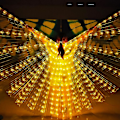 Miniatyrbilde 2 av 5: Fasjon Led Vinger Pinner Kostyme Egyptisk Magdans Show Scene Fantomi-antrekk Rave Led Lys Opp Vinger-145cm  (FMY) Yellow