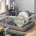 Miniatyrbilde 3 av 4: Stort Oppvaskstativ med Automatisk Drenering og Sklisikkert Design - Stabilt, Plassbesparende, Enkel Installering (FMY) red