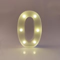Miniatyrbillede 2 af 3: 22cm LED Lysende Tal Hvide 0-9 Bryllup Fødselsdagsfest Batteridrevet Lampe (FMY) Number 0