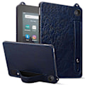 Pikkukuva 1 / 5: Amazon Fire HD 8 (2024) (2020) Kotelo Käsiremmi Jalusta Nahkainen Tablettisuojus - Harmaa (FMY) Multicolor Blue