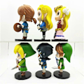 Miniatyrbillede 4 af 5: 2024 ny model The Legend of Zelda 6 stk./sæt 10cm Q Version Link Prinsesse Zelda Figur Spil Dekoration Anime Ornament Model Samling Dukker (FMY) 6 Pcs