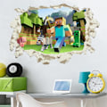 Miniatyrbild 3 av 5: Creeper Väggdekal, Minecraft spring iväg  (FMY) C