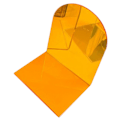 Miniatyrbild 3 av 5: 1 Par Bokstöd Tjock Non-Slip Transparent Akryl Dekorativt Tungt Bokstöd För Student Kontor L-Formad (FMY) Orange
