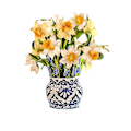 Pikkukuva 1 / 3: Paperi Pop Up -kortit, 12 tuuman kokoinen ikuinen kukkakimppu 3D Pop Up -tervehdyskortti (FMY) English Daffodils