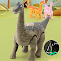 Miniatyrbilde 2 av 5: Gående Dinosaur Leke med Lys, Interaktiv og Lysende Projeksjon - Elektrisk Modell for Simulering og Egglegging (FMY) Orange