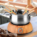 Pikkukuva 2 / 5: Fondue-haarukat, Juustofondue-tikut Puukahvalla Lämpöä Kestävällä Chocolate Fountain Roast M  (FMY) As Shown